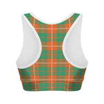 Irish Saint Patrick's Day Tartan Print Women's Sports Bra