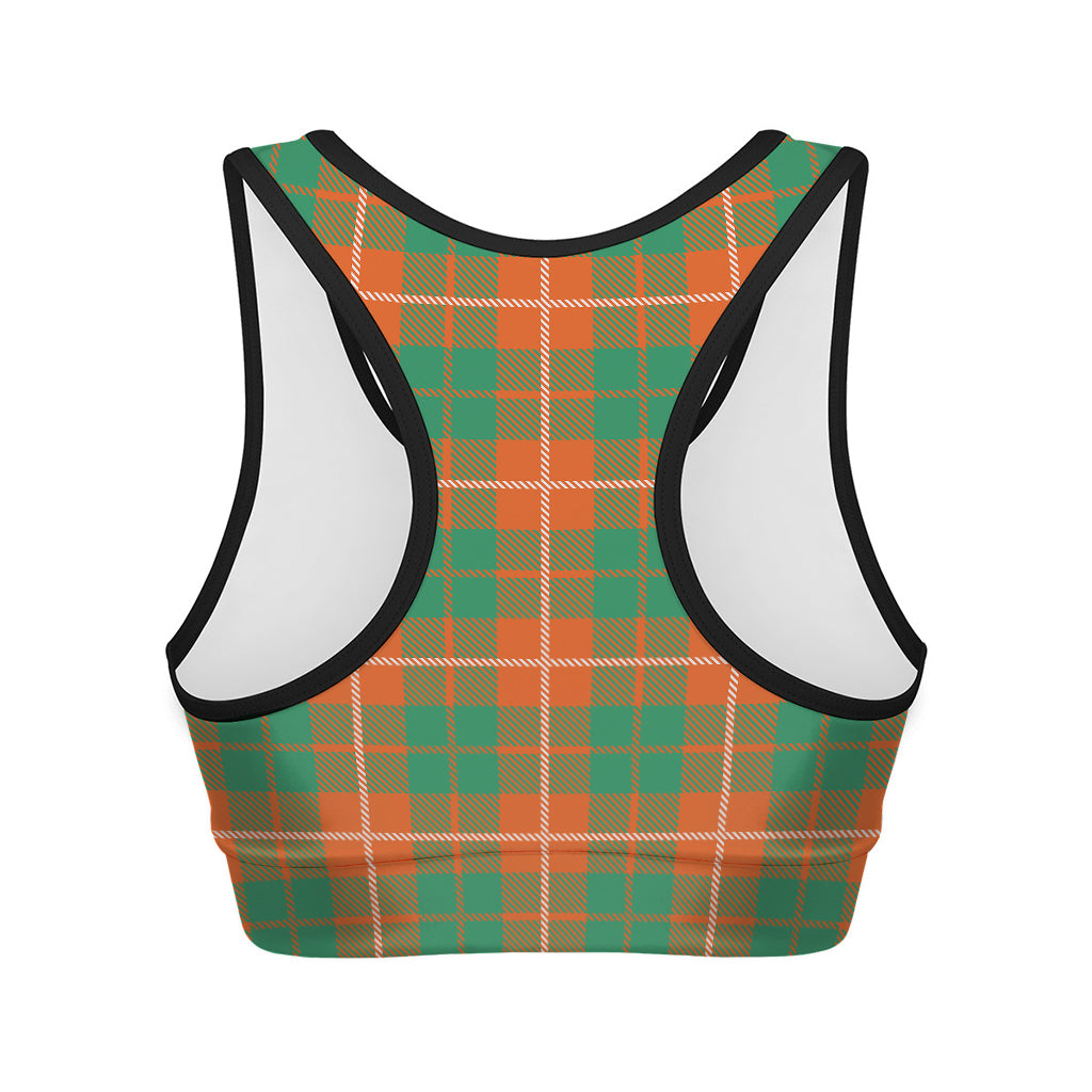 Irish Saint Patrick's Day Tartan Print Women's Sports Bra