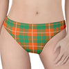 Irish Saint Patrick's Day Tartan Print Women's Thong