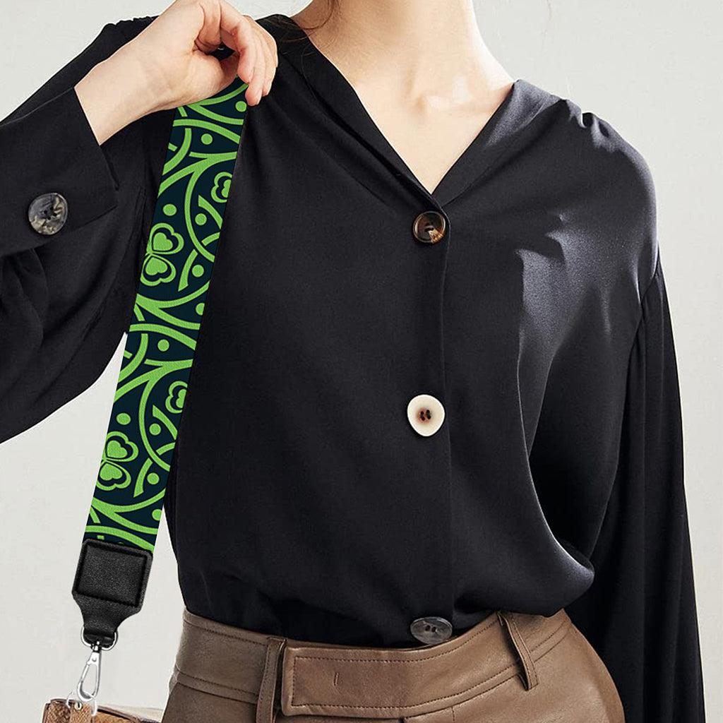 Irish Shamrock Pattern Print Bag Strap