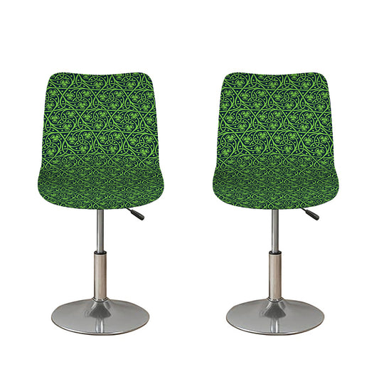 Irish Shamrock Pattern Print Bar Stool Covers