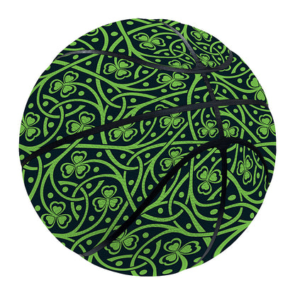 Irish Shamrock Pattern Print Basketball