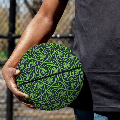 Irish Shamrock Pattern Print Basketball