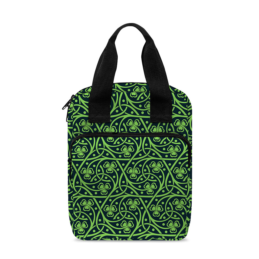Irish Shamrock Pattern Print Bible Tote Bag