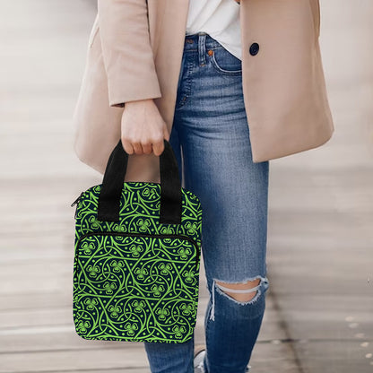 Irish Shamrock Pattern Print Bible Tote Bag