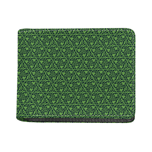 Irish Shamrock Pattern Print Bifold Wallet