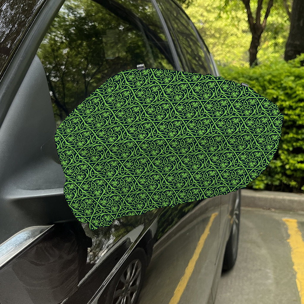 Irish Shamrock Pattern Print Car Side Mirror Covers