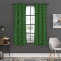 Irish Shamrock Pattern Print Grommet Curtain Panels