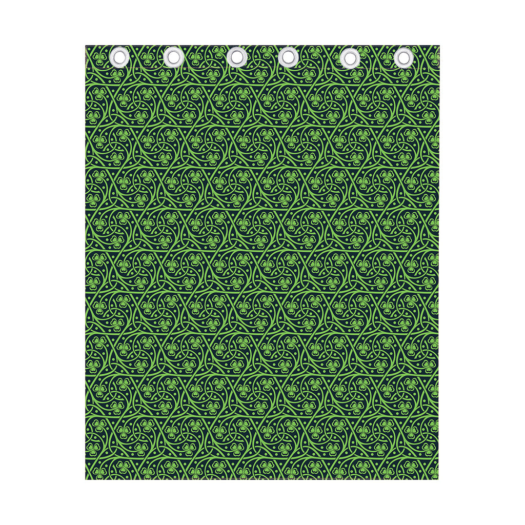 Irish Shamrock Pattern Print Curtain