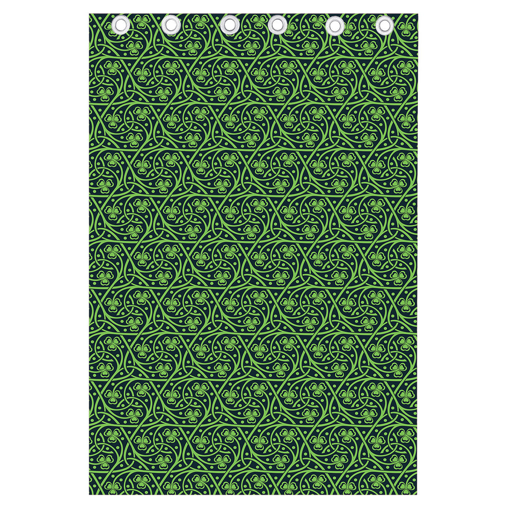 Irish Shamrock Pattern Print Curtain