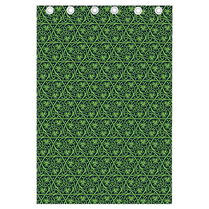 Irish Shamrock Pattern Print Curtain
