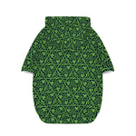 Irish Shamrock Pattern Print Dog Zip Up Hoodie