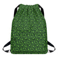 Irish Shamrock Pattern Print Drawstring Backpack