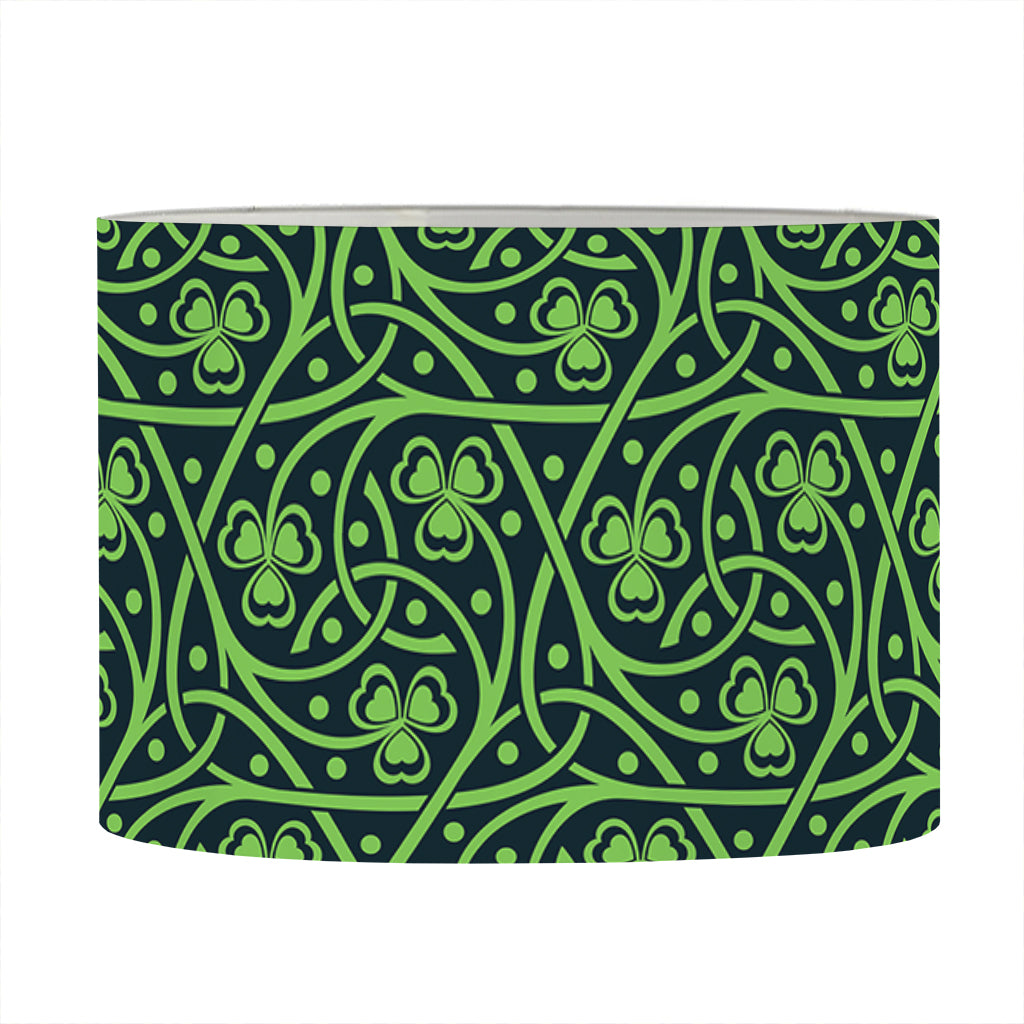 Irish Shamrock Pattern Print Drum Lamp Shade