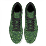 Irish Shamrock Pattern Print High Top Leather Sneakers