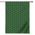 Irish Shamrock Pattern Print House Flag