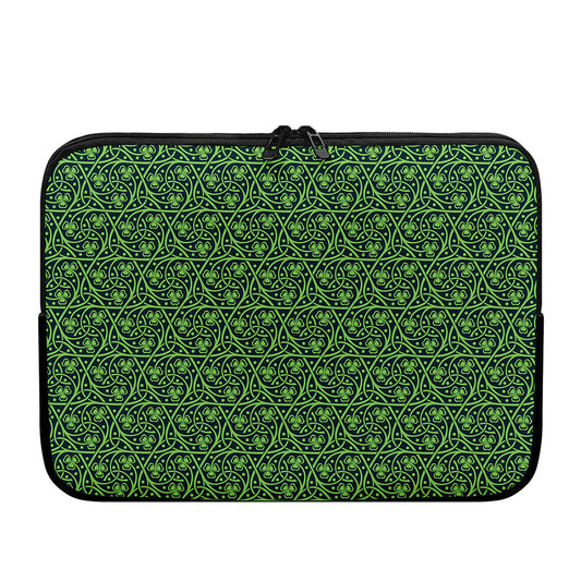 Irish Shamrock Pattern Print Laptop Sleeve