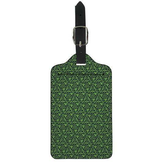 Irish Shamrock Pattern Print Luggage Tag