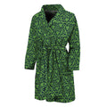 Irish Shamrock Pattern Print Men's Bathrobe