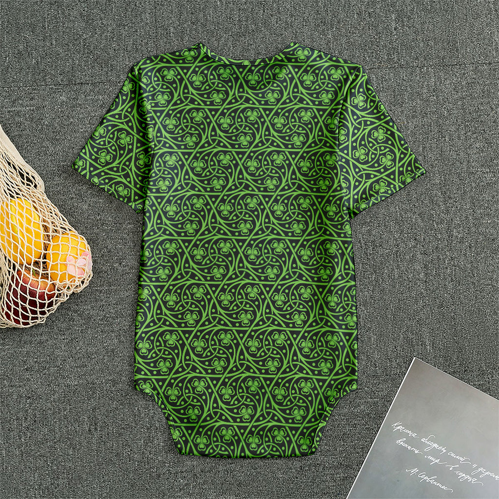 Irish Shamrock Pattern Print Men's Bodysuit