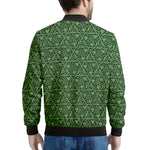 Irish Shamrock Pattern Print Men's Bomber Jacket