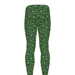 Irish Shamrock Pattern Print Men's leggings
