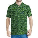 Irish Shamrock Pattern Print Men's Polo Shirt