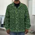 Irish Shamrock Pattern Print Men's Shirt Jacket