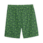 Irish Shamrock Pattern Print Men's Sports Shorts