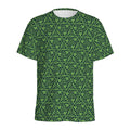 Irish Shamrock Pattern Print Men's Athletic T-Shirt