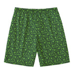 Irish Shamrock Pattern Print Men's Swim Trunks