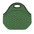 Irish Shamrock Pattern Print Neoprene Lunch Bag