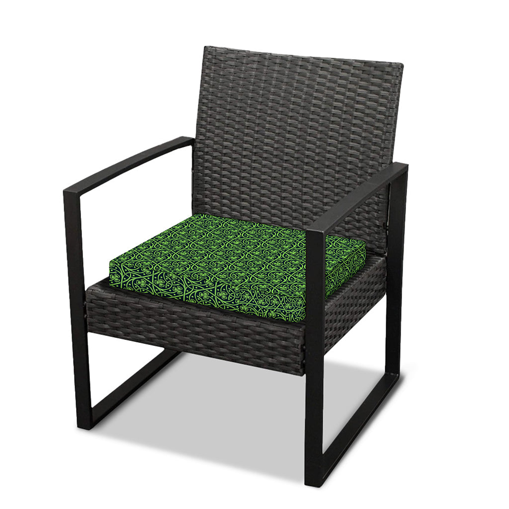 Irish Shamrock Pattern Print Outdoor Seat Cushion Cover