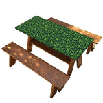 Irish Shamrock Pattern Print Picnic Table Cover