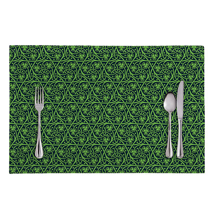 Irish Shamrock Pattern Print Placemat