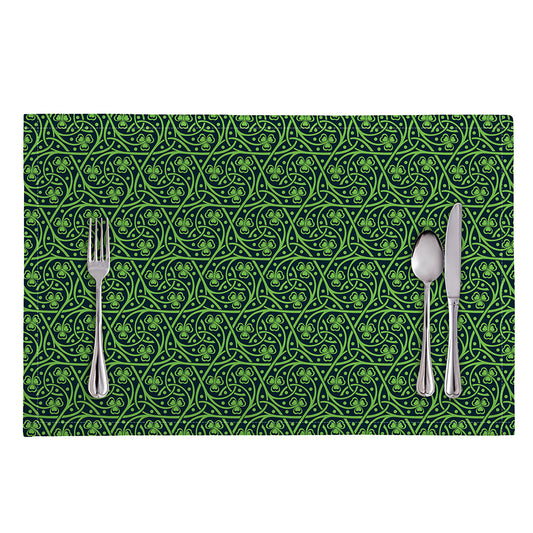 Irish Shamrock Pattern Print Placemat