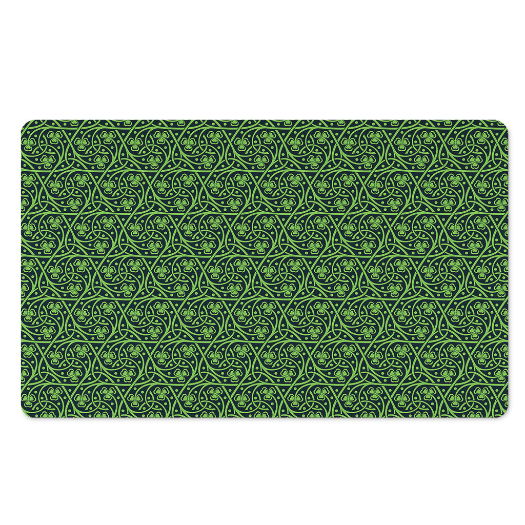 Irish Shamrock Pattern Print Polyester Doormat