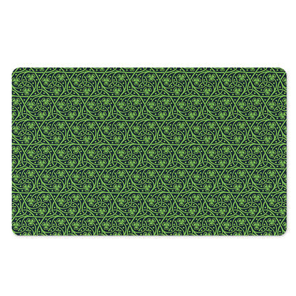 Irish Shamrock Pattern Print Polyester Doormat