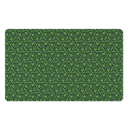 Irish Shamrock Pattern Print Polyester Doormat