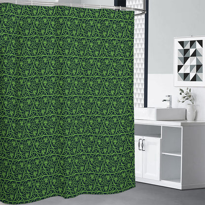 Irish Shamrock Pattern Print Premium Shower Curtain
