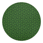 Irish Shamrock Pattern Print Round Blanket