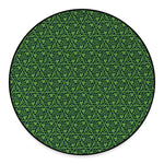 Irish Shamrock Pattern Print Round Floor Mat