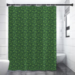 Irish Shamrock Pattern Print Shower Curtain