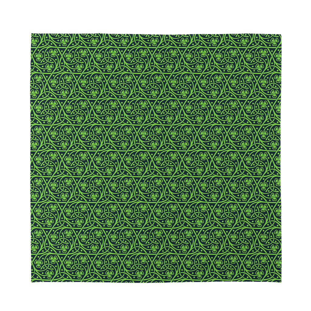 Irish Shamrock Pattern Print Silk Bandana