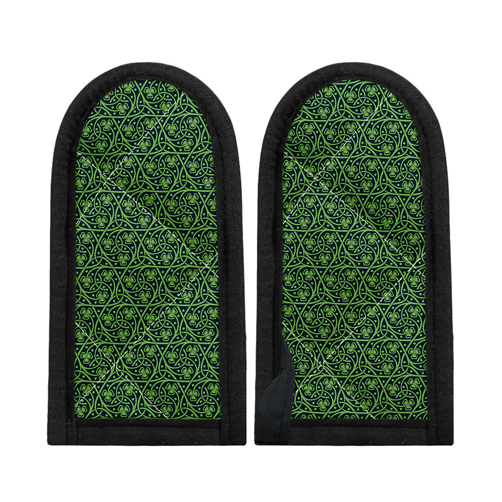 Irish Shamrock Pattern Print Skillet Handle Cover
