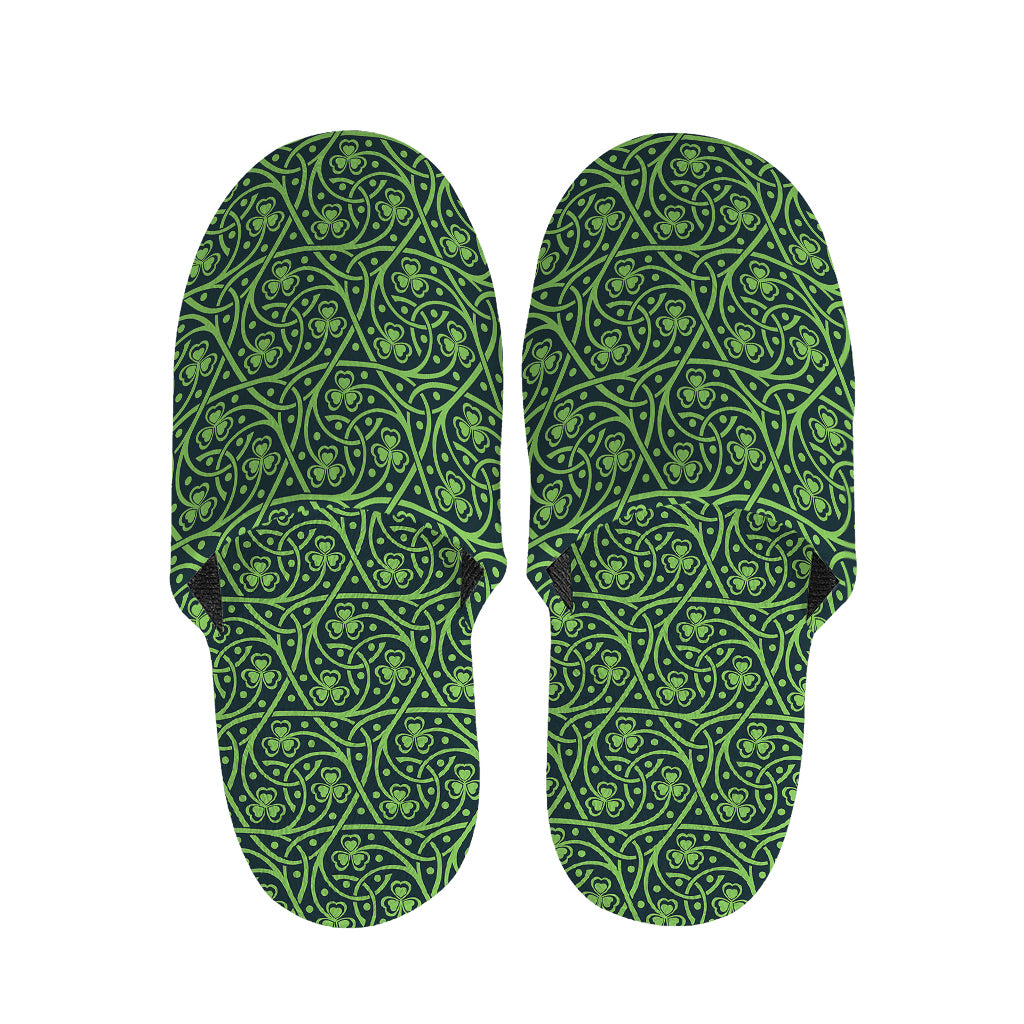 Irish Shamrock Pattern Print Slippers