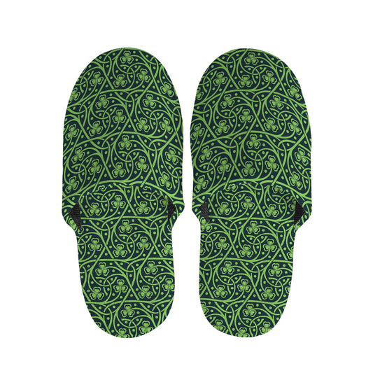 Irish Shamrock Pattern Print Slippers
