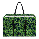 Irish Shamrock Pattern Print Utility Tote Bag