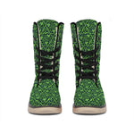 Irish Shamrock Pattern Print Winter Boots