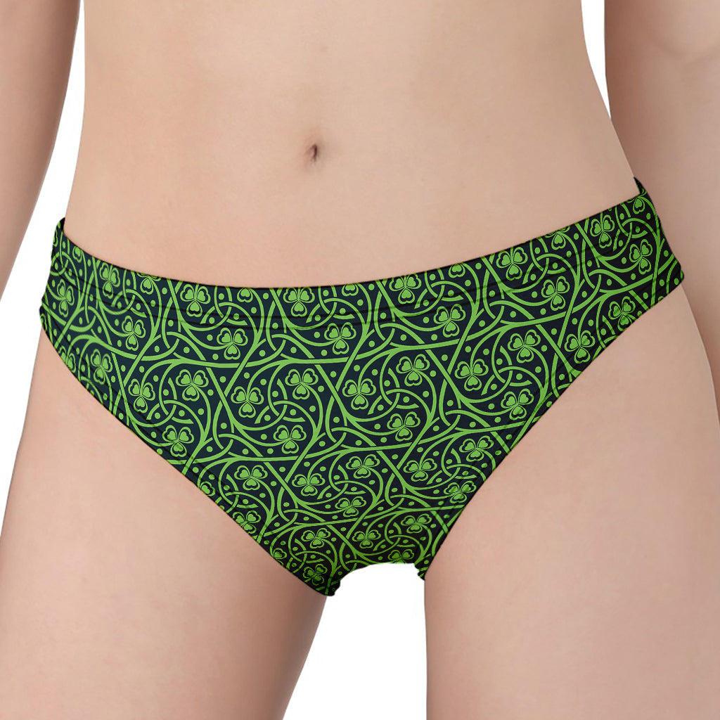 Irish Shamrock Pattern Print Women's Panties